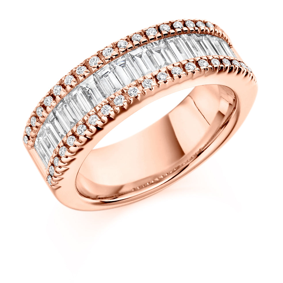 Channel-Set Half Eternity Ring, 2.0ct total (HET1297) in Rose Gold