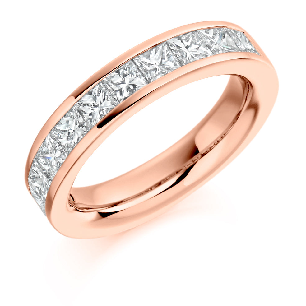 Channel-Set Half Eternity Ring, 2.0ct total (HET1551) in Rose Gold