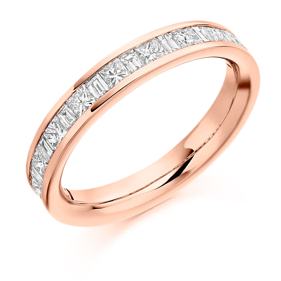 Channel-Set Half Eternity Ring, 0.6ct total (HET1687) in Rose Gold