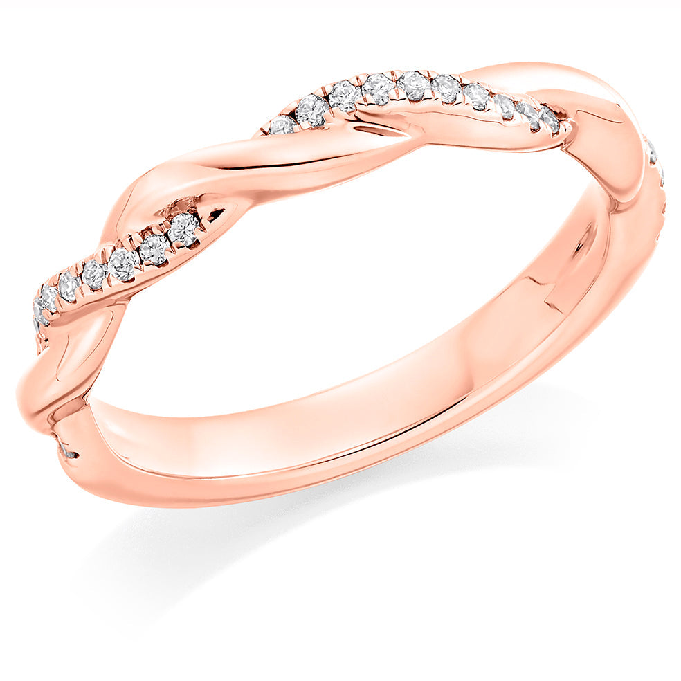 Half Eternity Ring, 0.12ct total (HET20734A) in Rose Gold