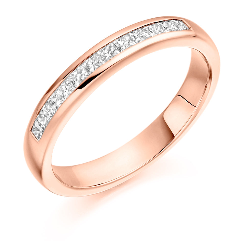 Channel-Set Half Eternity Ring, 0.33ct total (HET2266) in Rose Gold