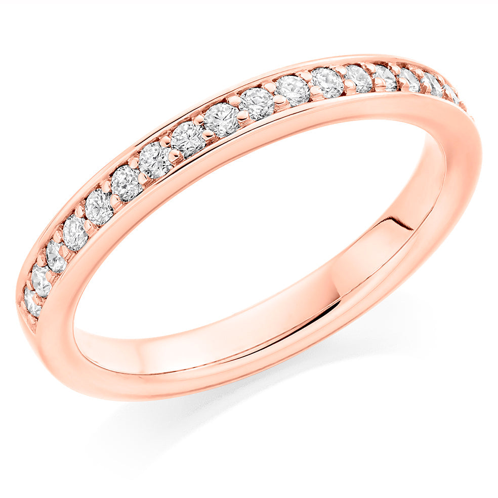 Grain-Set Half Eternity Ring, 0.33ct total (HET23241A) in Rose Gold