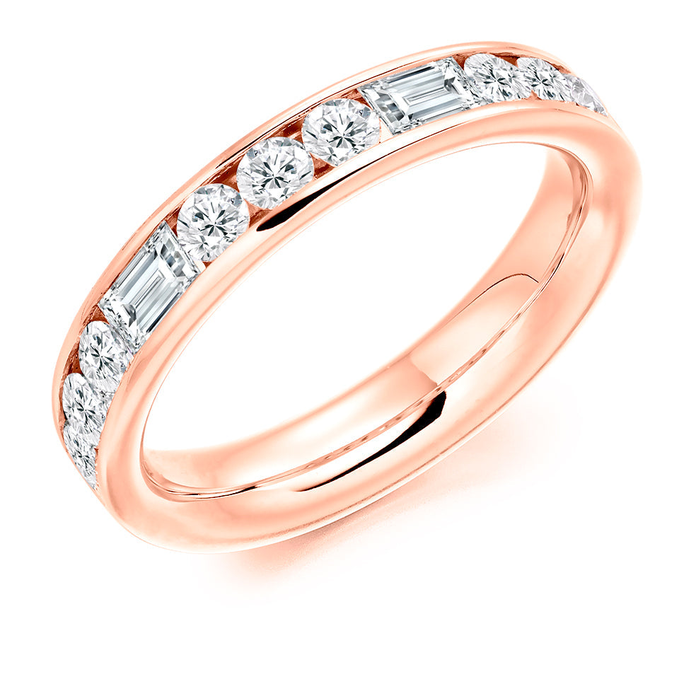 Channel-Set Half Eternity Ring, 1.0ct total (HET2488) in Rose Gold