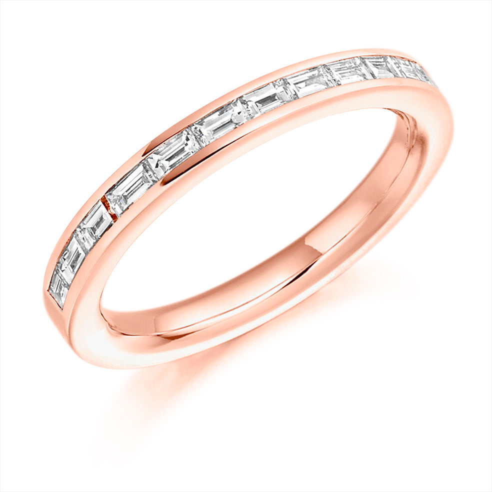 Channel-Set Half Eternity Ring, 0.56ct total (HET2762) in Rose Gold
