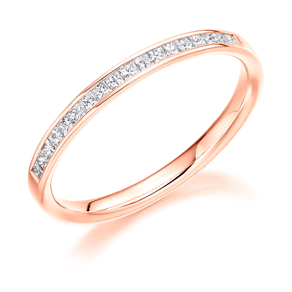Channel-Set Half Eternity Ring, 0.25ct total (HET2845) in Rose Gold