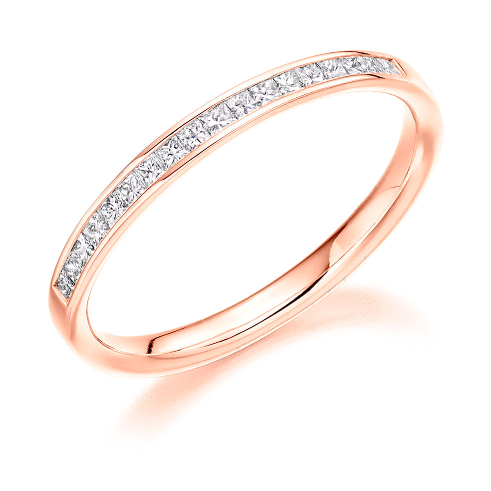 Channel-Set Half Eternity Ring, 0.40ct total (HET2846) in Rose Gold