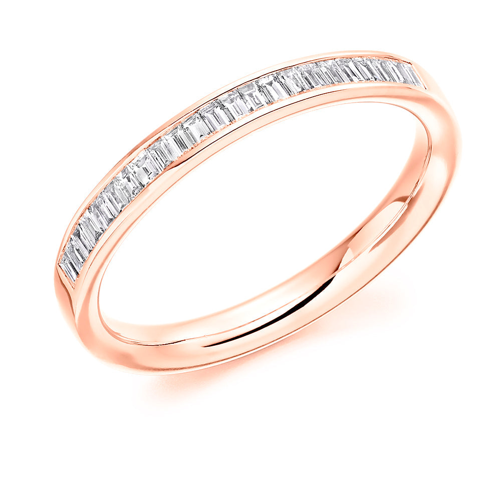 Channel-Set Half Eternity Ring, 0.3ct total (HET2948) in Rose Gold