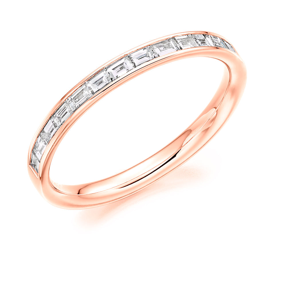Channel-Set Half Eternity Ring, 0.40ct total (HET3341A) in Rose Gold