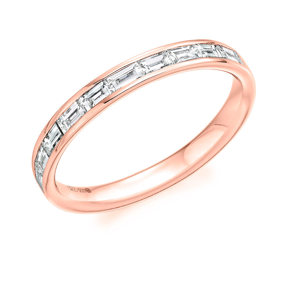 Channel-Set Half Eternity Ring, 0.55ct total (HET3342A) in Rose Gold