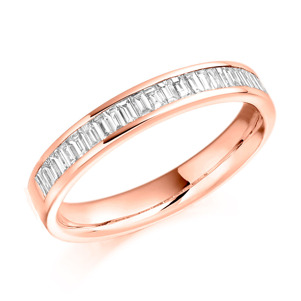 Channel-Set Half Eternity Ring, 0.50ct total (HET3624A) in Rose Gold