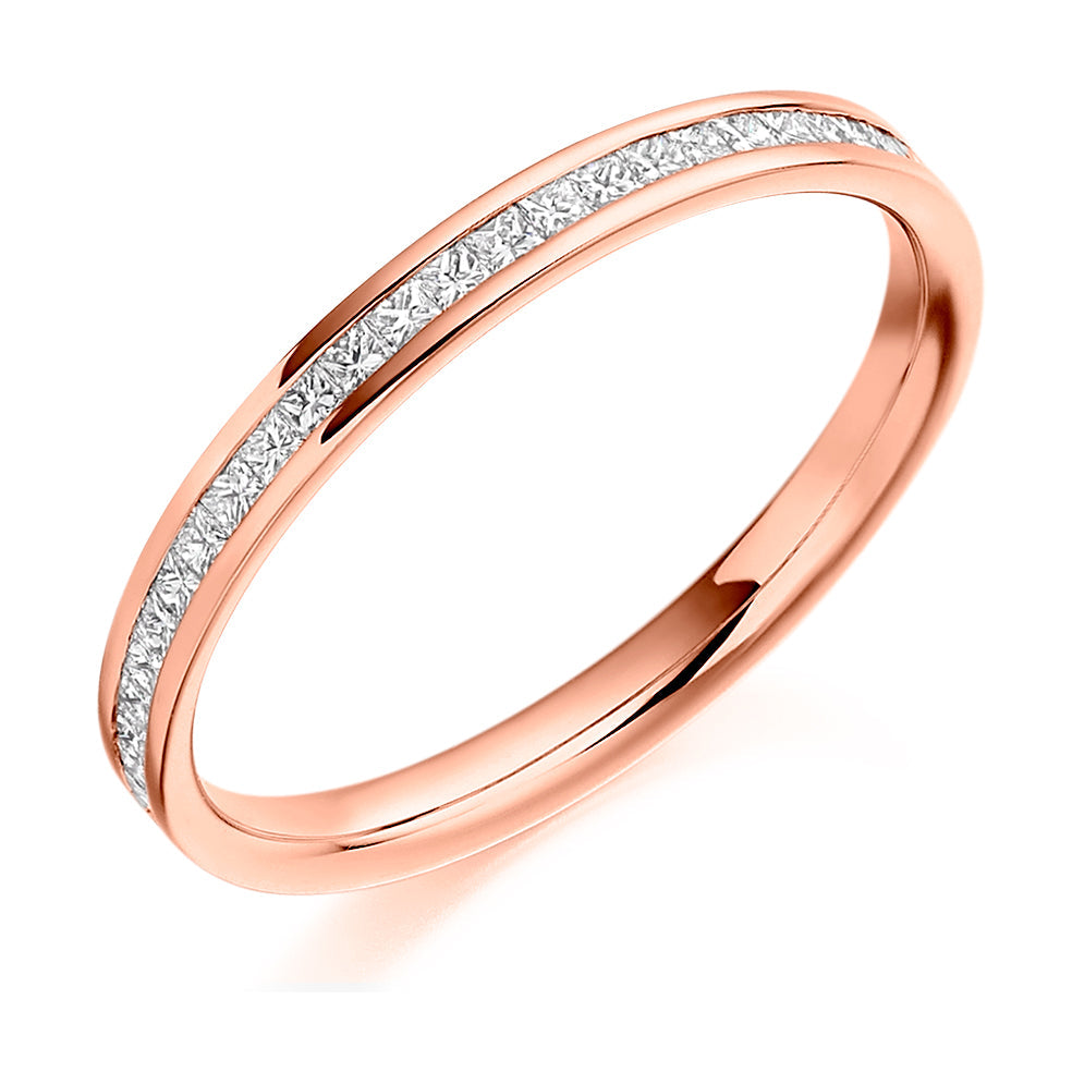 Channel-Set Half Eternity Ring, 0.25ct total (HET3707A) in Rose Gold