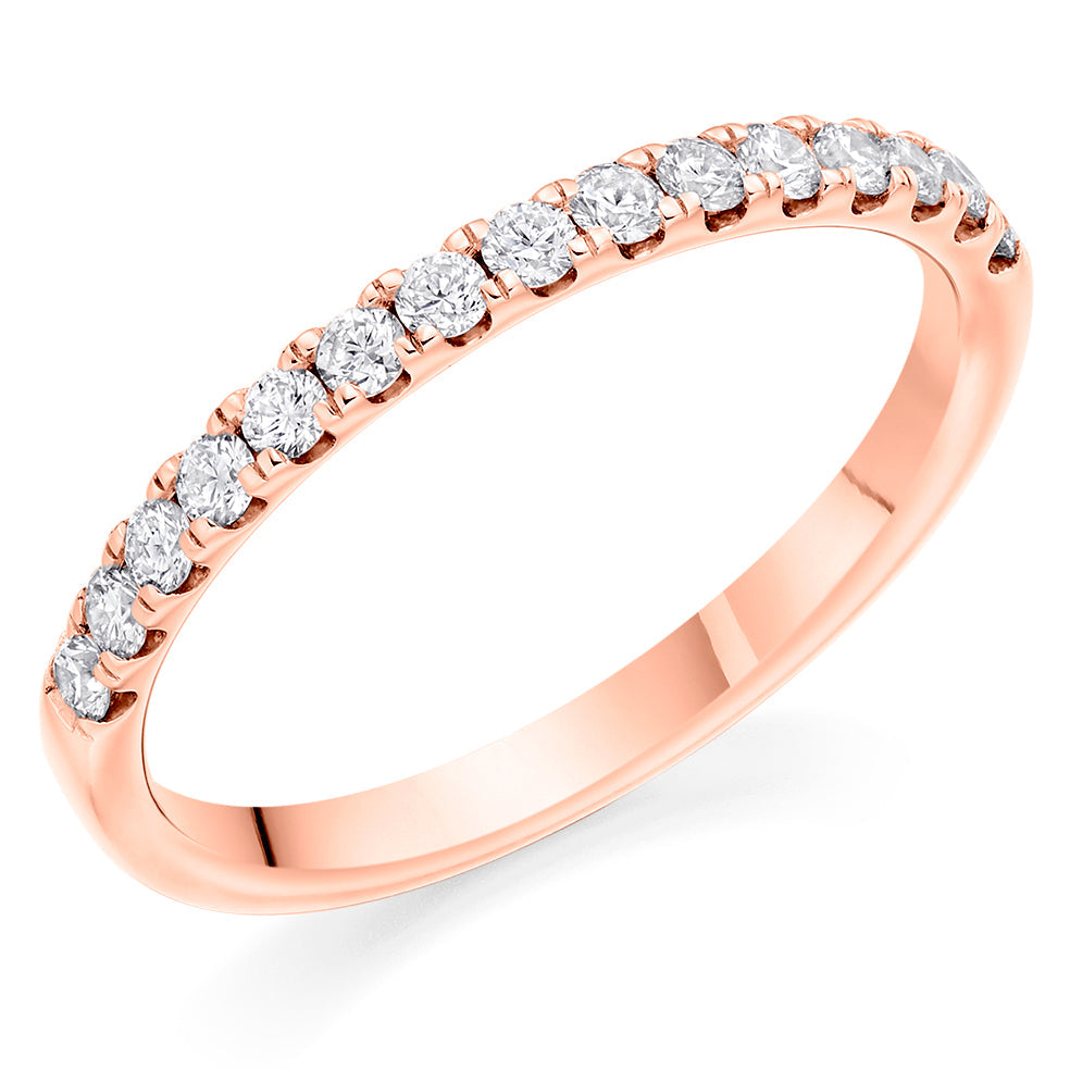 Micro-claw-Set Half Eternity Ring, 0.30ct total (HET3735A) in Rose Gold