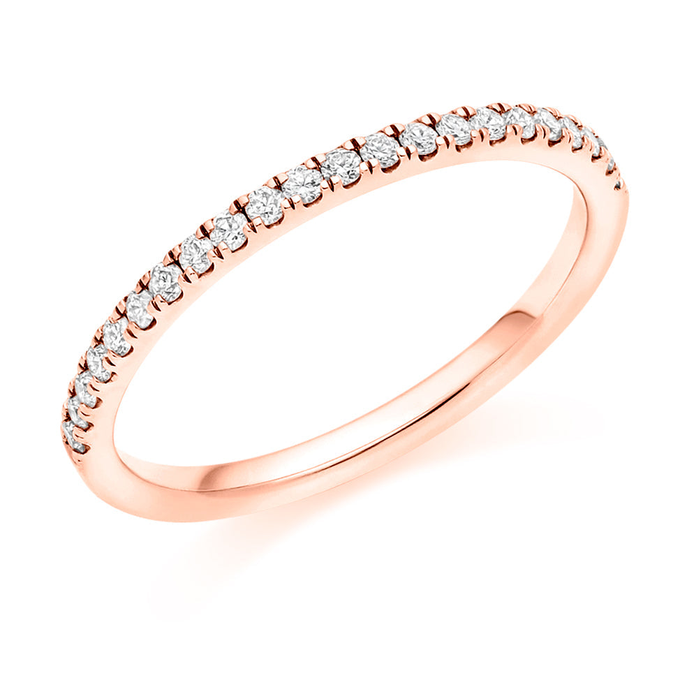 Micro-claw-Set Half Eternity Ring, 0.25ct total (HET3967A) in Rose Gold