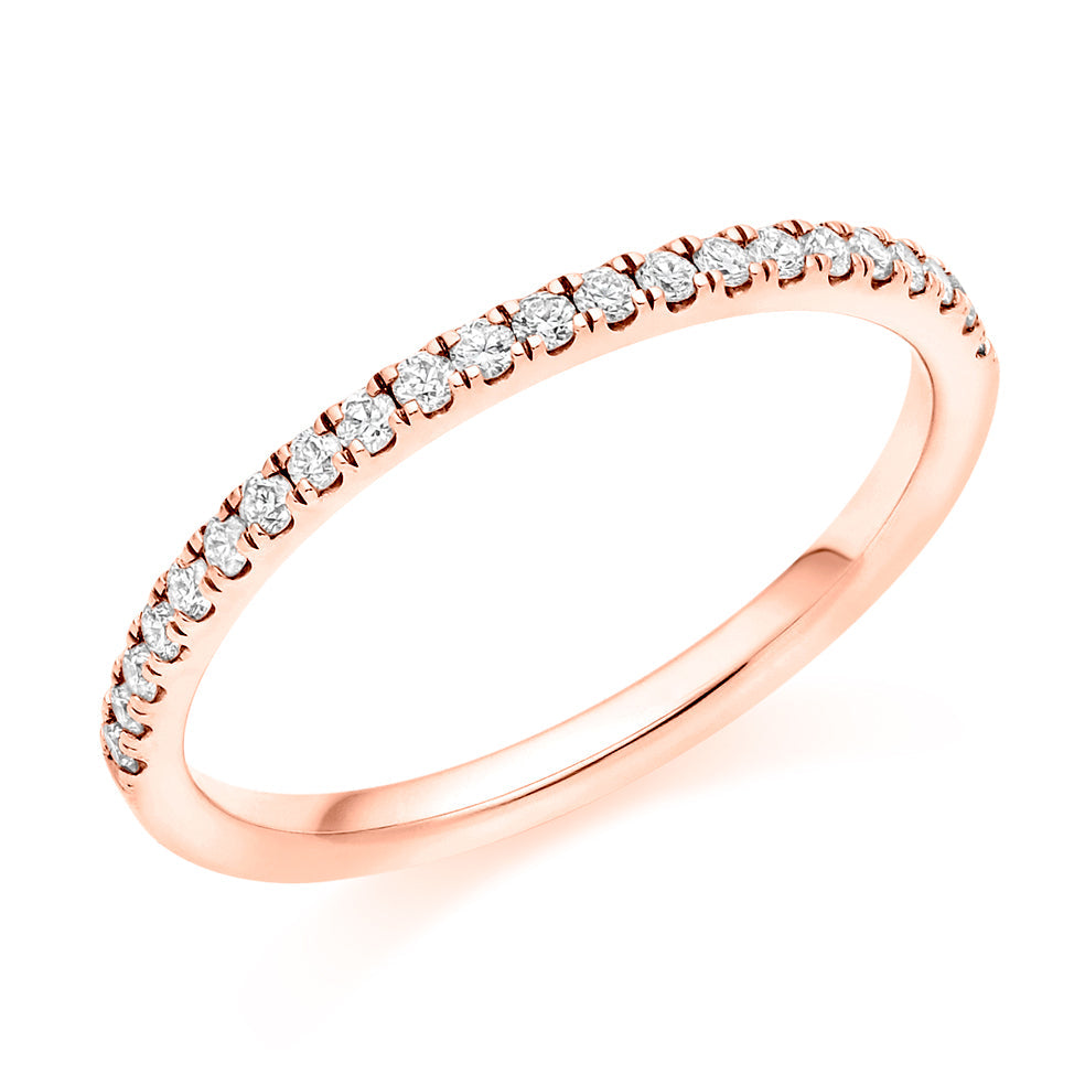 Micro-claw-Set Half Eternity Ring, 0.25ct total (HET3988A) in Rose Gold