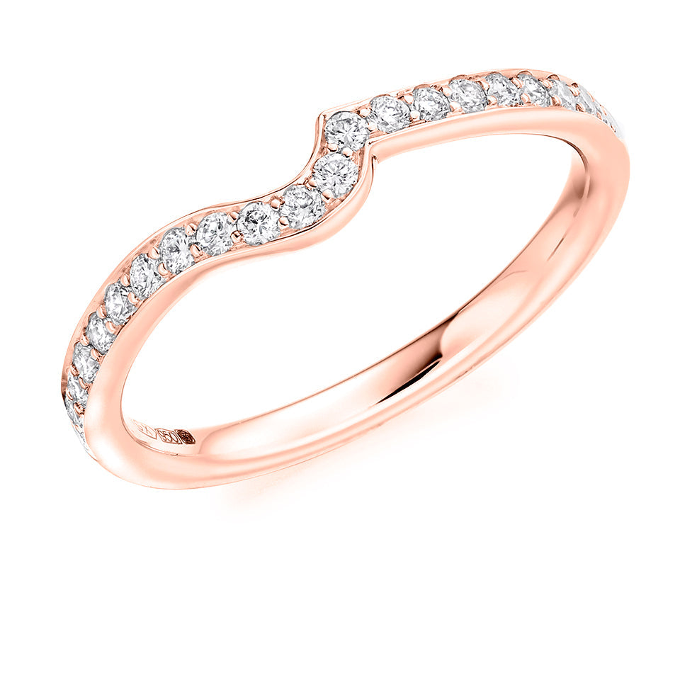 Grain-Set Half Eternity Ring, 0.25ct total (HET4032A) in Rose Gold