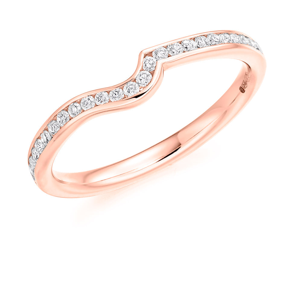 Grain-Set Half Eternity Ring, 0.25ct total (HET4136A) in Rose Gold