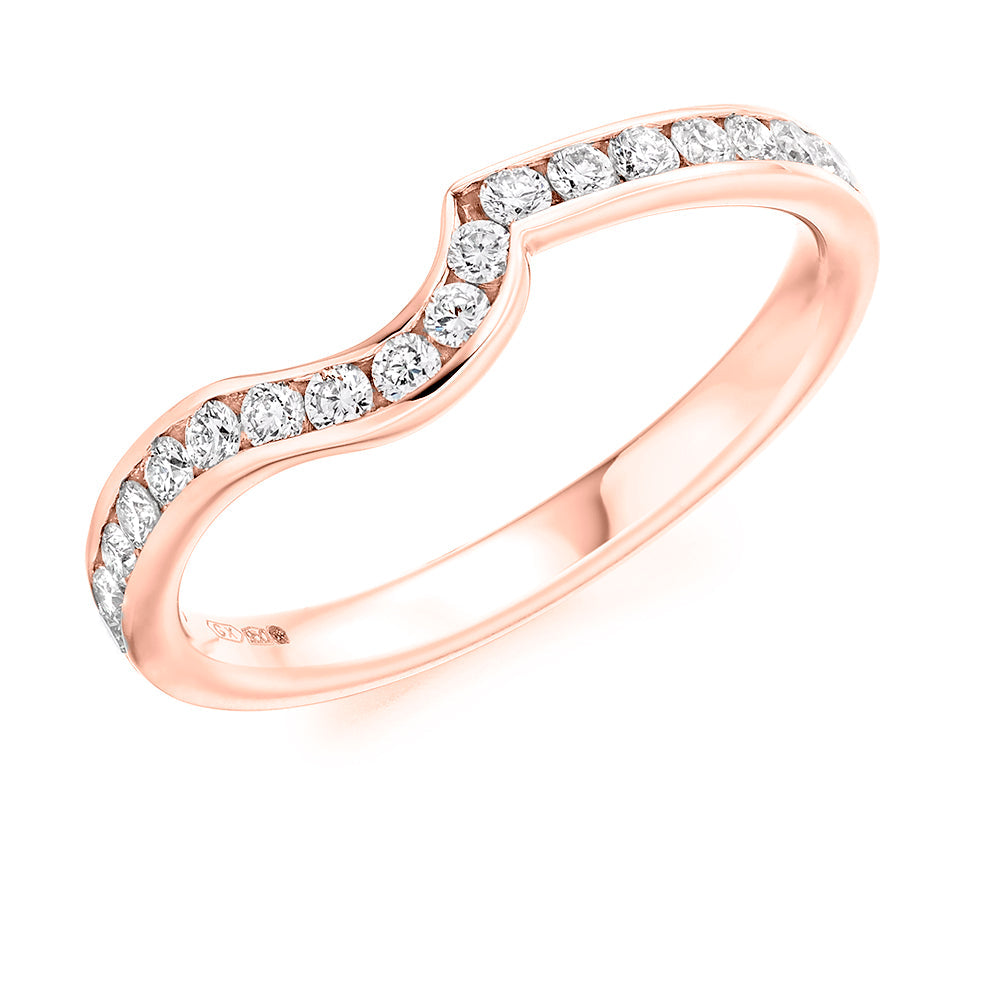 Channel-Set Half Eternity Ring, 0.25ct total (HET4141A) in Rose Gold