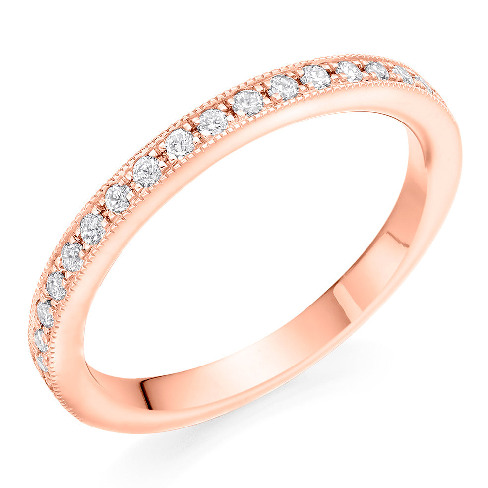 Grain-Set Half Eternity Ring, 0.30ct total (HET4233A) in Rose Gold