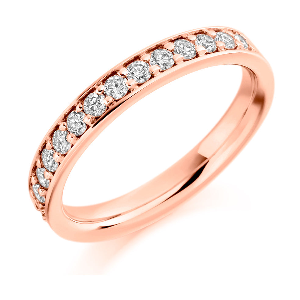 Grain-Set Half Eternity Ring, 0.30ct total (HET4297A) in Rose Gold