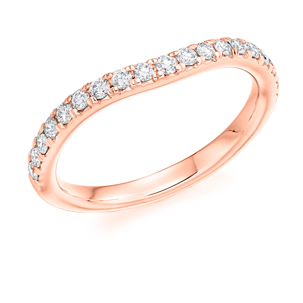 Micro-claw-Set Half Eternity Ring, 0.35ct total (HET4351A) in Rose Gold