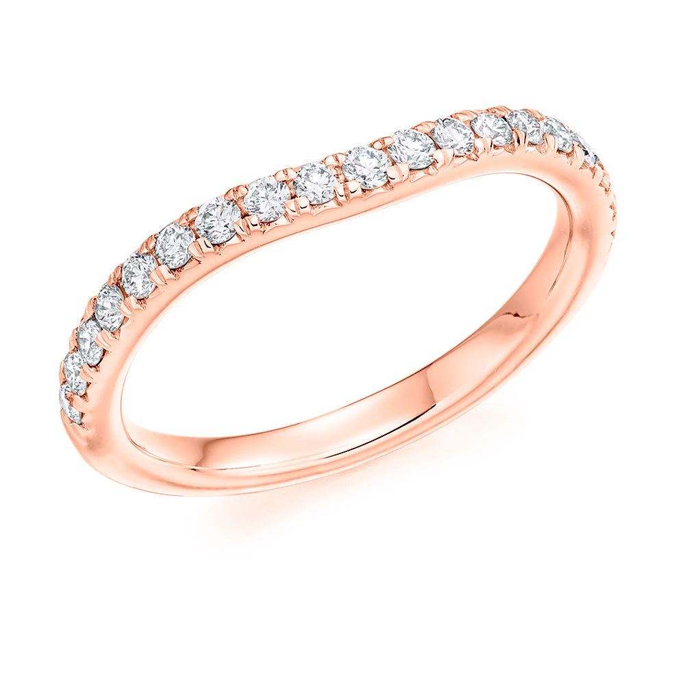 Micro-claw-Set Half Eternity Ring, 0.35ct total (HET4353A) in Rose Gold