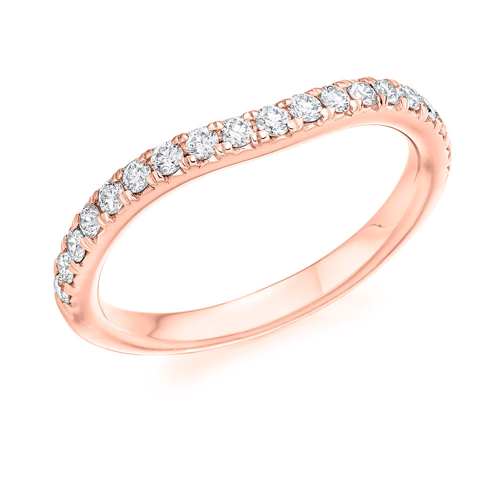 Micro-claw-Set Half Eternity Ring, 0.35ct total (HET4354A) in Rose Gold