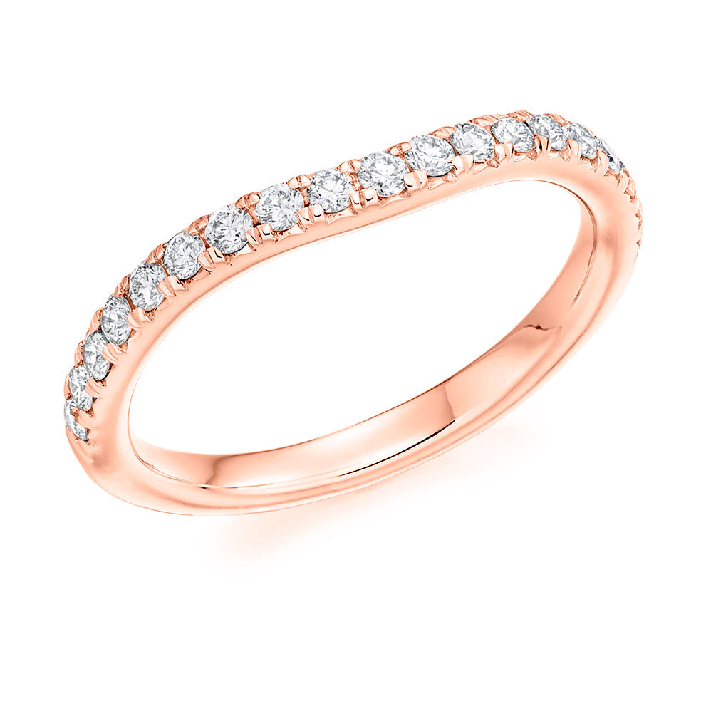 Micro-claw-Set Half Eternity Ring, 0.35ct total (HET4356A) in Rose Gold