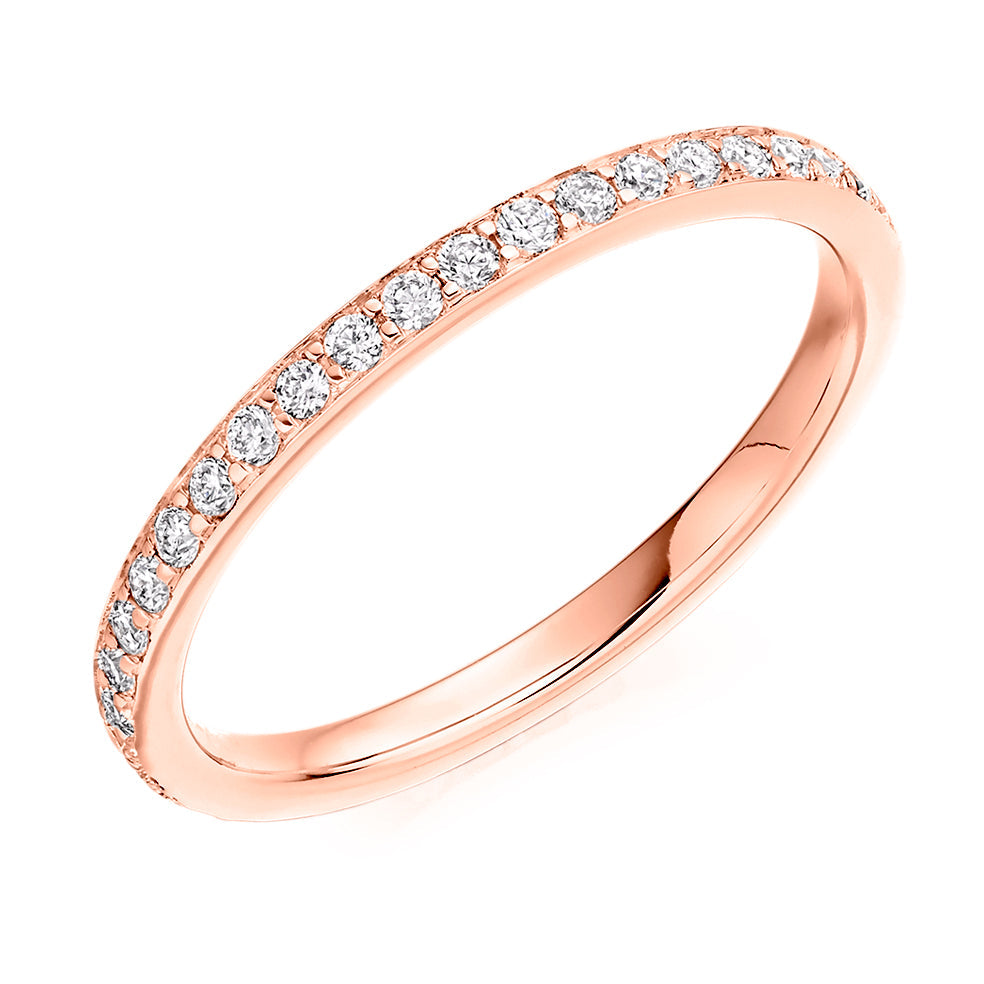 Grain-Set Half Eternity Ring, 0.25ct total (HET4360A) in Rose Gold