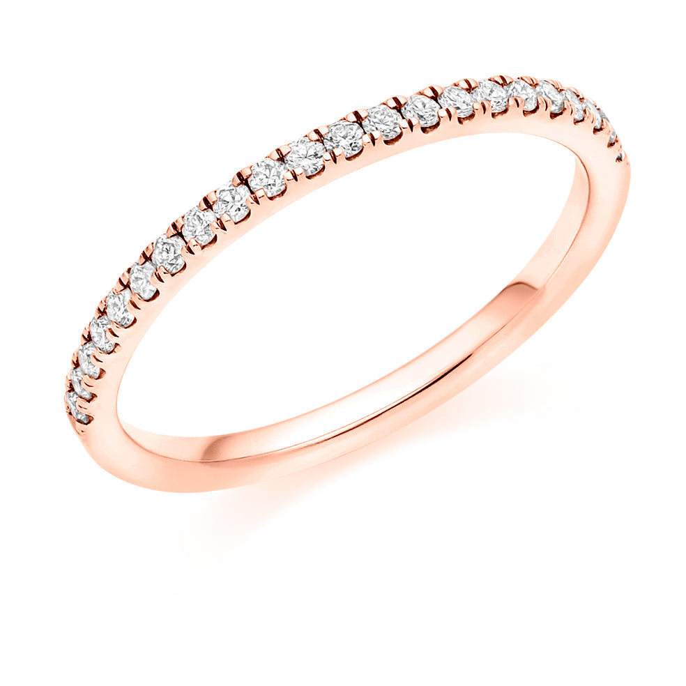 Micro-claw-Set Half Eternity Ring, 0.25ct total (HET4694A) in Rose Gold