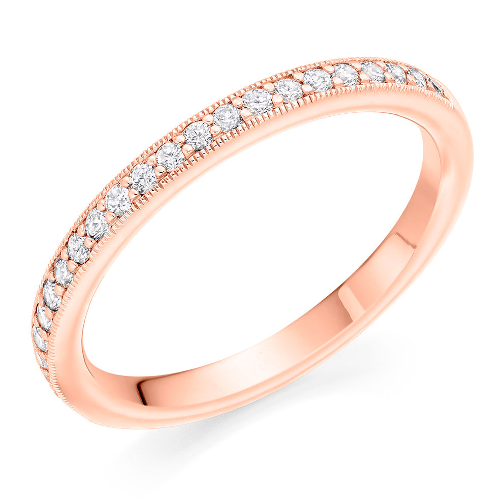Grain-Set Half Eternity Ring, 0.30ct total (HET4747A) in Rose Gold