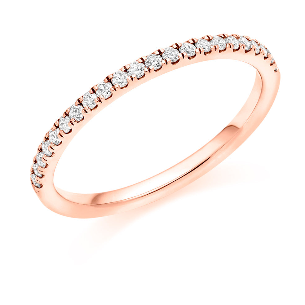 Micro-claw-Set Half Eternity Ring, 0.25ct total (HET4805A) in Rose Gold