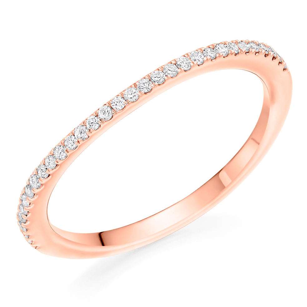 Micro-claw-Set Half Eternity Ring, 0.30ct total (HET5325A) in Rose Gold