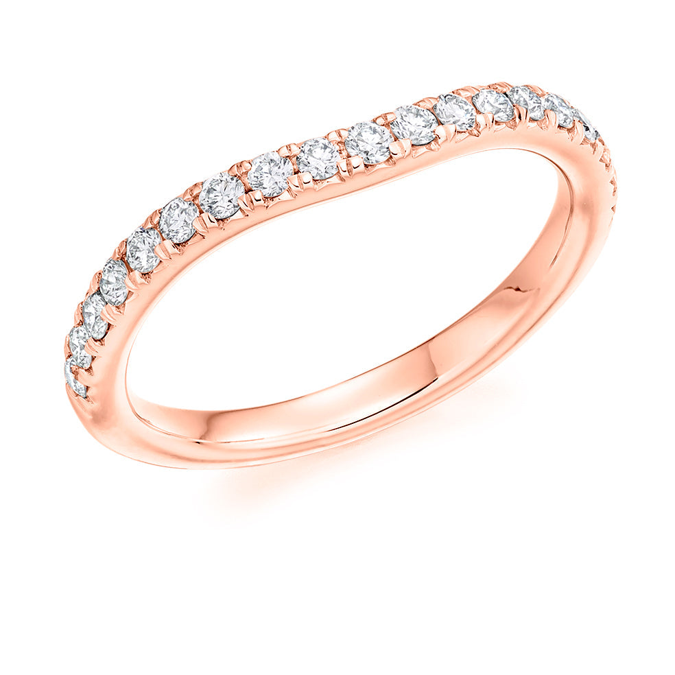 Micro-claw-Set Half Eternity Ring, 0.25ct total (HET5414A) in Rose Gold