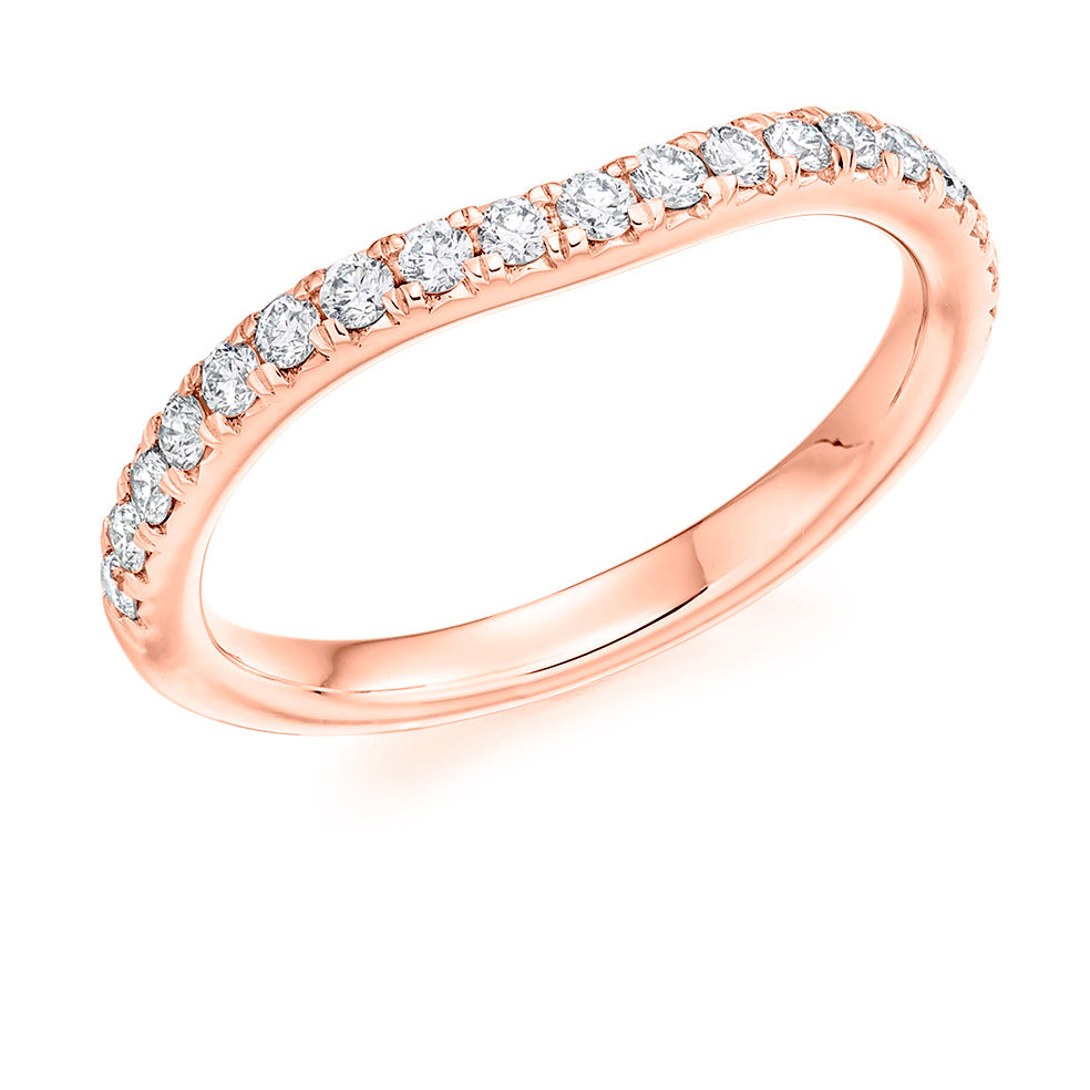 Micro-claw-Set Half Eternity Ring, 0.25ct total (HET5415A) in Rose Gold