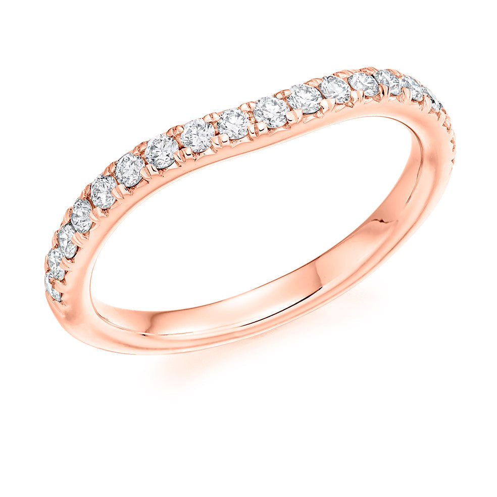 Micro-claw-Set Half Eternity Ring, 0.25ct total (HET5417A) in Rose Gold