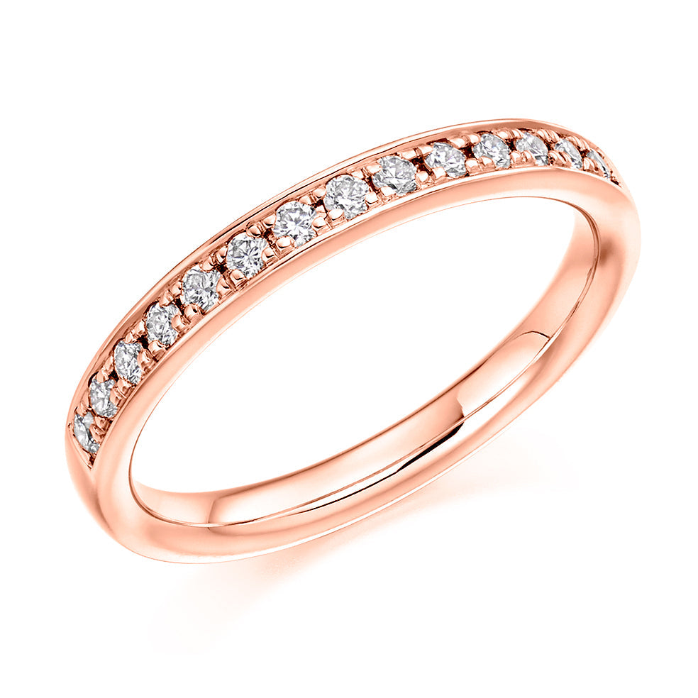 Grain-Set Half Eternity Ring, 0.30ct total (HET6204A) in Rose Gold
