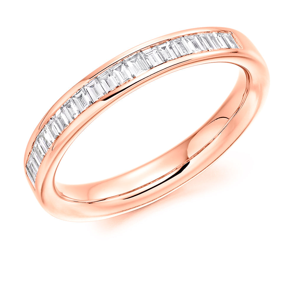 Channel-Set Half Eternity Ring, 0.33ct total (HET8004) in Rose Gold