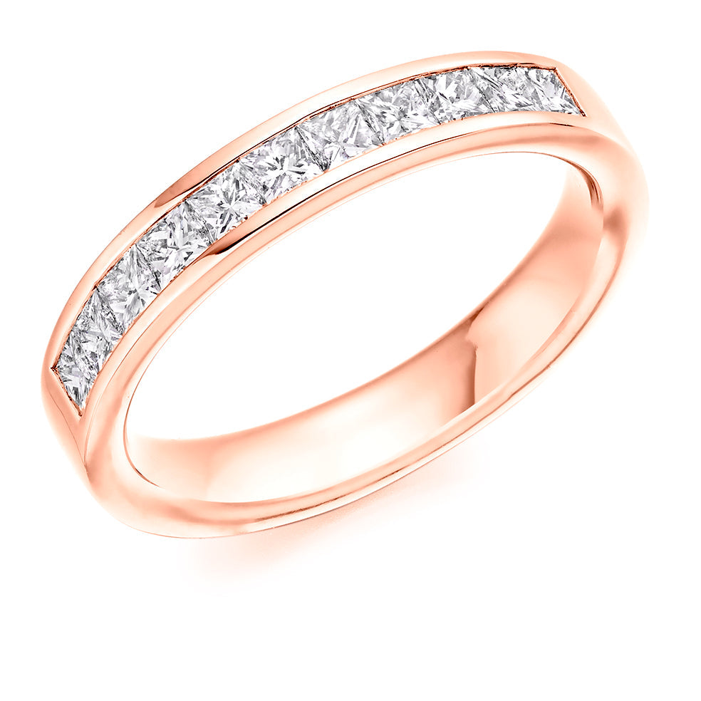 Channel-Set Half Eternity Ring, 0.6ct total (HET8045) in Rose Gold