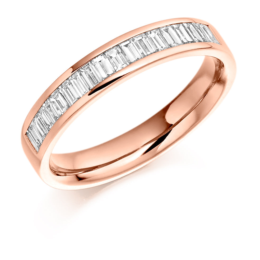 Channel-Set Half Eternity Ring, 0.56ct total (HET925) in Rose Gold