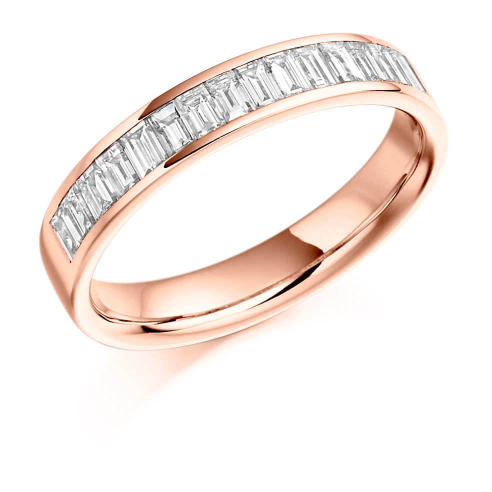 Channel-Set Half Eternity Ring, 0.76ct total (HET926) in Rose Gold