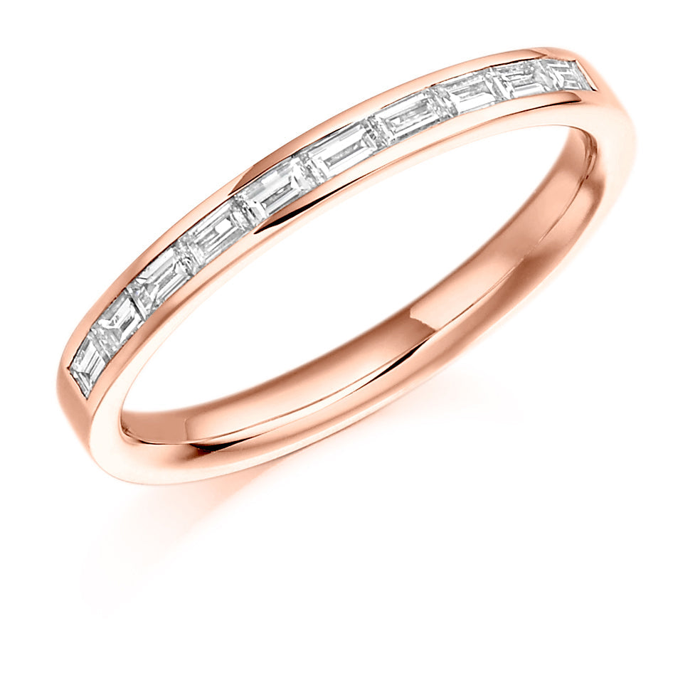 Channel-Set Half Eternity Ring, 0.30ct total (HET941) in Rose Gold