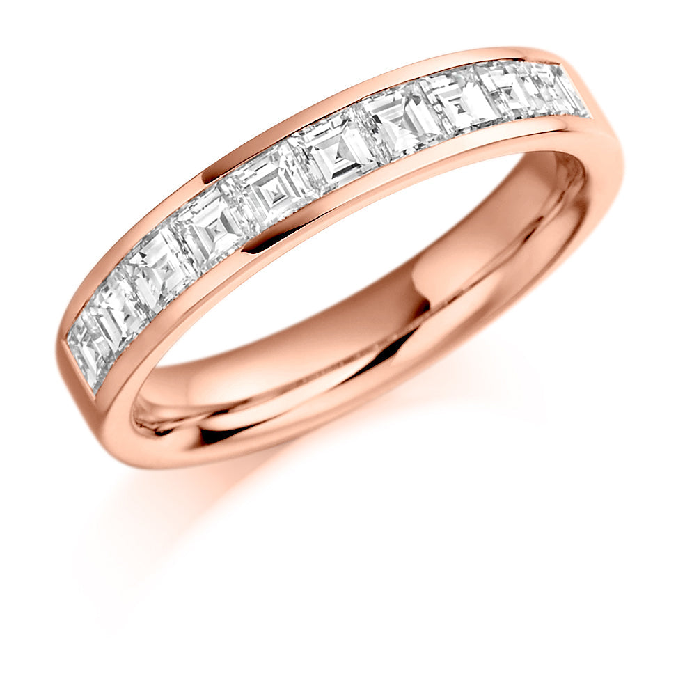 Channel-Set Half Eternity Ring, 1.0ct total (HETRC931) in Rose Gold