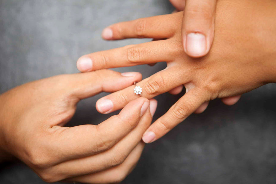 A For Your Eternity ring held for a client