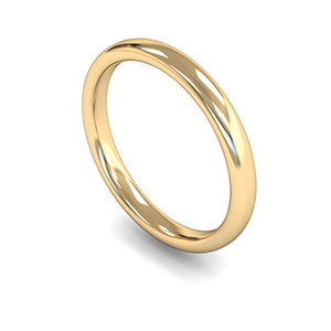18ct Yellow Gold Slight Court Wedding Ring 2.5mm - Signature Weight