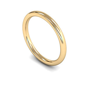 9ct Yellow Gold Slight Court Wedding Ring 2mm - Signature Weight
