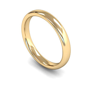 9ct Yellow Gold Slight Court Wedding Ring 3mm - Signature Weight