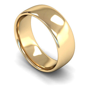 9ct Yellow Gold Slight Court Wedding Ring 8mm - Signature Weight