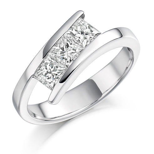Tension-Set Trilogy Trilogy Ring