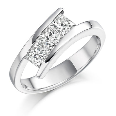 Tension-Set Trilogy Trilogy Ring