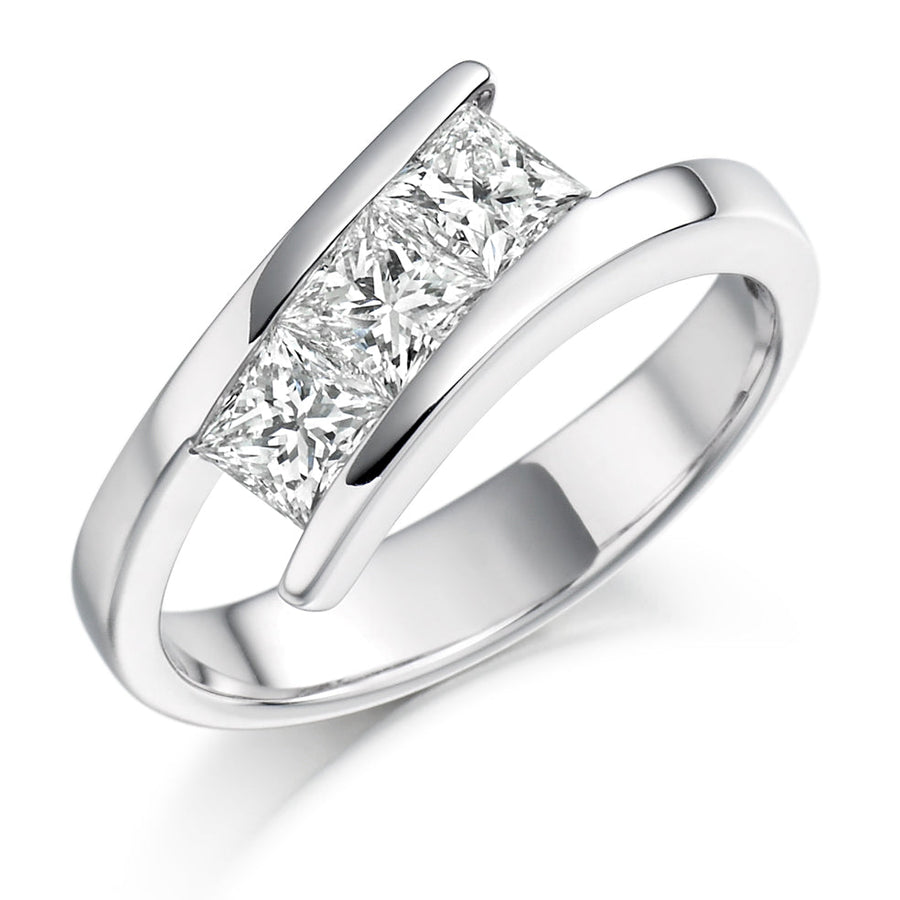 Tension-Set Trilogy Trilogy Ring